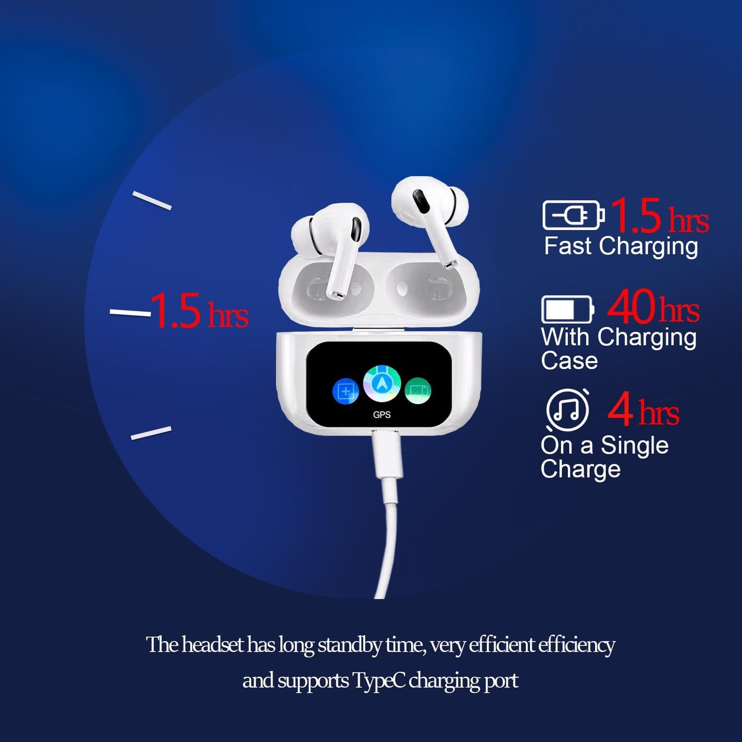 A9 pro Touch Screen Airpods Pro - with ANC/ ENC - Fashionify