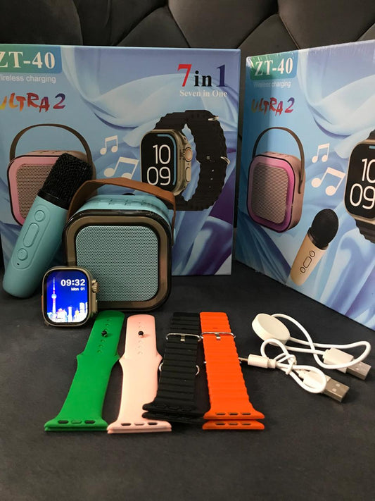 ZT 40 Ultra 2 Smart Watch – with Colorful Bands, Mic & Speaker – Fashionify